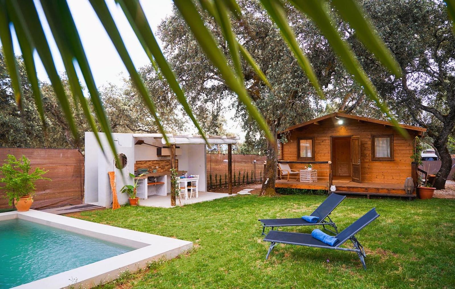 Cabana Rural El Arbol Near Setenil - Ronda Con Piscina Exterior photo